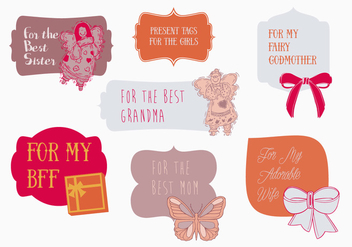 Free Present Tags Vector - Free vector #338043