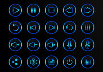 Buttons Multimedia Vector Icons - бесплатный vector #338383