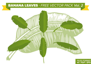 Banana Leaves Free Vector Pack Vol. 2 - vector gratuit #338403 