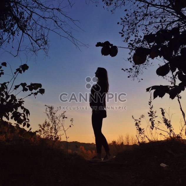 Girl in autumn evening - image gratuit #338543 