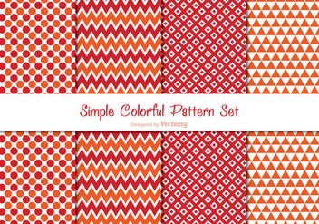 Colorful Pattern Set - vector gratuit #338823 