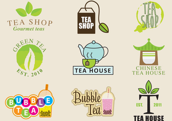 Tea Shop Logos - vector gratuit #339413 