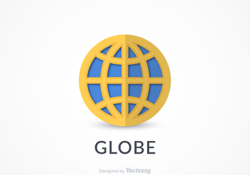 Free Flat Globe Logo Icon Vector - vector gratuit #341373 