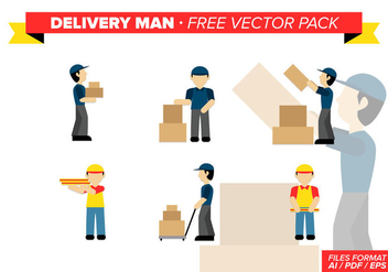 Delivery Man Free Vector Pack - Kostenloses vector #341593