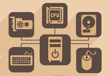 Personal Computer Hardware - Free vector #341923