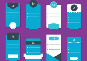 Blue Pricing Table - vector gratuit #342223 