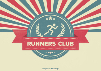 Retro Style Runners Club Illustration - vector #342253 gratis