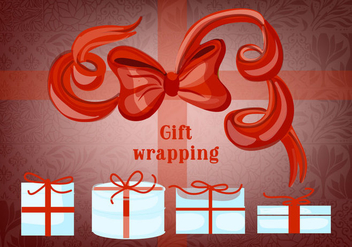 Free Gift Boxes with Bows and Ribbons Vector - Kostenloses vector #343753