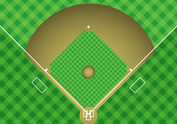 Free Baseball Arial View Vector - бесплатный vector #343763