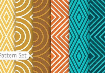 Colorful Line Geometric Pattern Set - Free vector #344343