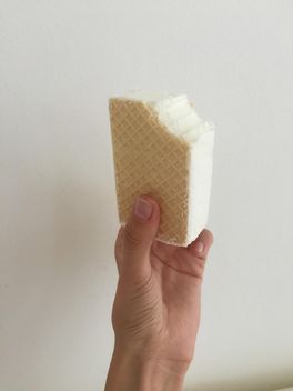 Sandwich ice cream in hand - бесплатный image #344543