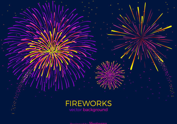 Free Fireworks Vector Background - Free vector #345943