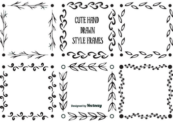 Hand Drawn Style Frames - vector gratuit #345963 
