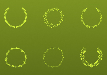Olive Wreath Vectors - vector #346663 gratis