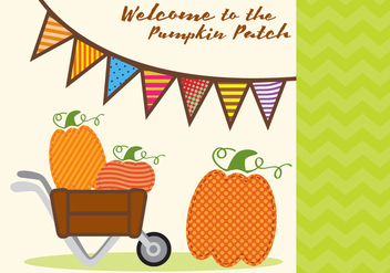 Pumpkin Patch Invitation Vector - Free vector #347473