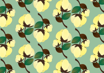 Free Cotton Plant Pattern Vector - Free vector #348093