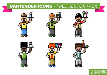 Bartender Icons Free Vector Pack - vector gratuit #348233 