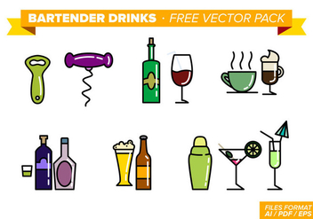 Bartender Drinks Free Vector Pack - Kostenloses vector #348273