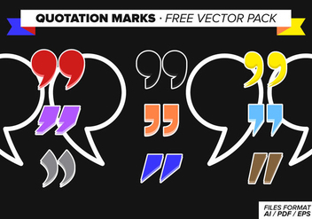Quotation Marks Free Vector Pack - vector gratuit #348833 