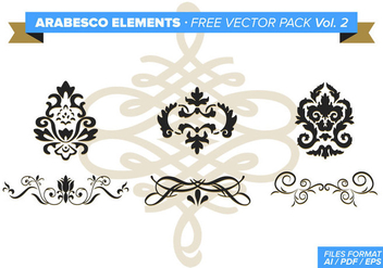 Arabesco Elements Free Vector Pack Vol. 2 - Free vector #348863