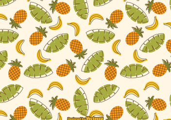 Free Tropical Fruit Vector Pattern - Free vector #350843