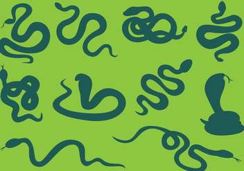 Snakes Silhouettes - Free vector #351693