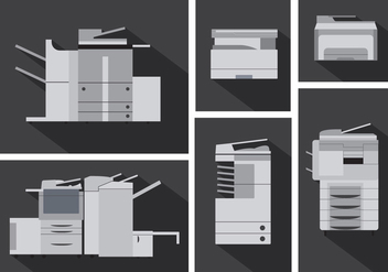 Vector Set of Photocopier Machines - бесплатный vector #351773