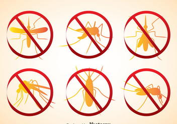 Mosquito Pest Icons - vector #352133 gratis