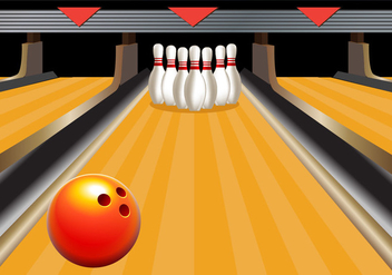 Bowling Alley Vector - бесплатный vector #352443