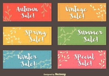 Seasonal Colourful Labels - vector gratuit #352453 