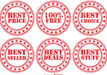 Distressed Promotional Vector Badge Set - Free vector #352503