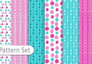 Cute Fun Decorative Pattern Set - бесплатный vector #353083