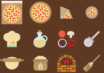 Vector Pizza Icons - vector gratuit #353713 