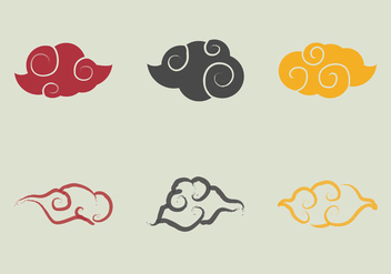 Free Chinese Clouds Vector Illustration - Free vector #354063