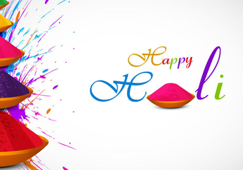 Holi Card With Powder Color - Free vector #354613