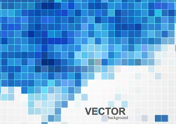 Card With Blue Mosaic Titles - vector gratuit #354843 