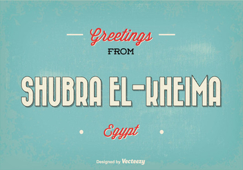 Retro Shubra Egypt Greeting Illustration - бесплатный vector #355203