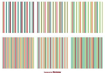 Colorful Stripe Vector Patterns - vector gratuit #355453 