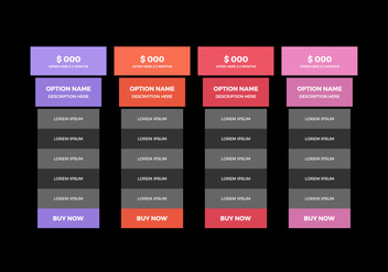Free Pricing Table Vector - Free vector #355733