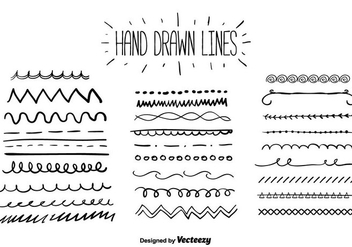 Hand Drawn Lines Vector - бесплатный vector #356653