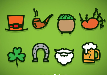 St Patricks Day Element Icons Vector - бесплатный vector #356983