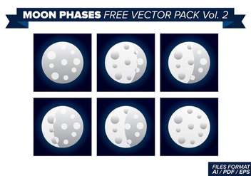 Moon Phases Free Vector Pack 2 - vector #357483 gratis
