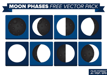 Moon Phases Free Vector Pack - бесплатный vector #357493