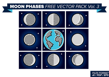 Moon Phases Free Vector Pack 3 - vector #357503 gratis