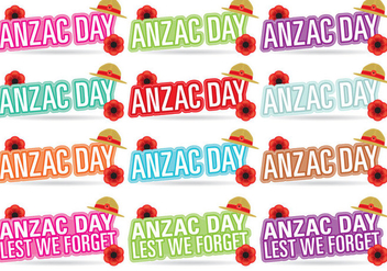 Anzac Day Titles - Free vector #357613