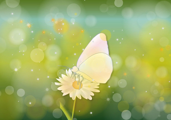 Butterfly Hijau Background Vector - Free vector #357733