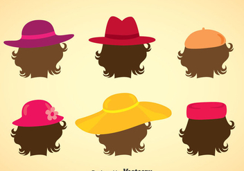 Ladies Hats Collection Vector - vector gratuit #357933 