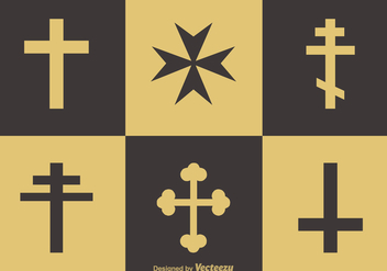 Free Religion Crosses Vector Icons - vector gratuit #357943 