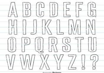 Hand Drawn Pencil Style Alphabet Set - vector gratuit #358453 