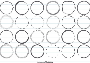 Hand Drawn Circle Shape Set - Free vector #358463